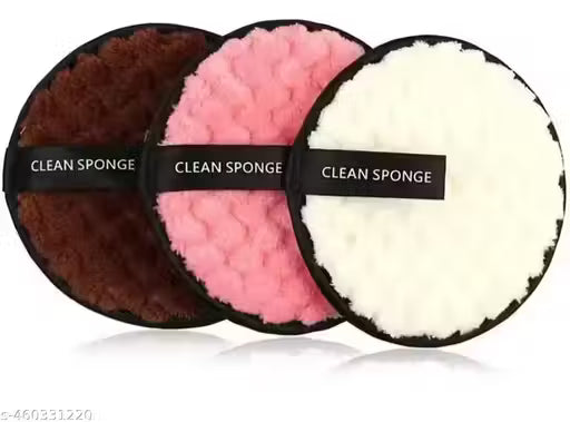 Reusable Cotton Makeup Remover Pads (Set of 3) | Soft, Washable & Skin-Friendly