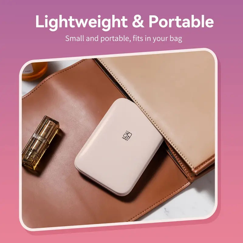 1pc HPRT Mini High-Definition Portable Photo Printer, Wireless Connectivity, 303DPI Color Printing, Compatible with iOS/Android Devices, ZINK Printing Technology, Ideal for Parties/Travel, Instant Photo Printing, Pink