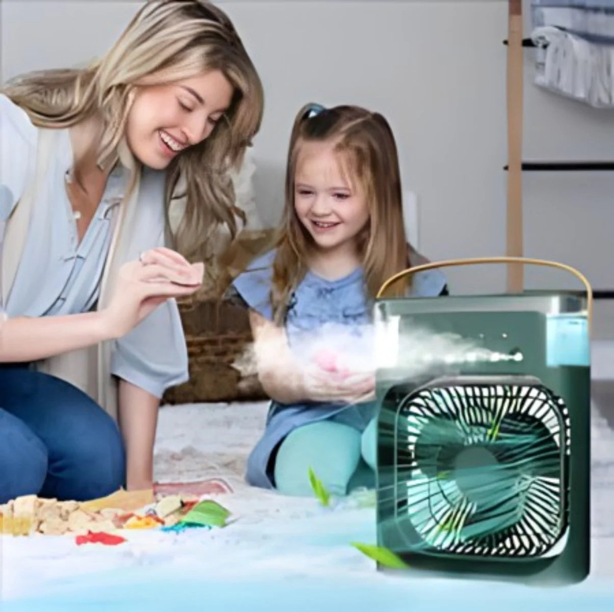 Mini air conditioner 5 in 1 - Water mist and cooling diffuser