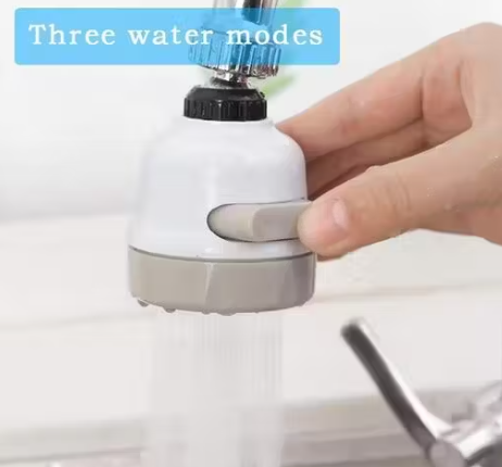 CZ 360° Rotating Faucet Aerator | 3-Mode Water-Saving Tap Sprinkler | Adjustable Kitchen & Bathroom Nozzle