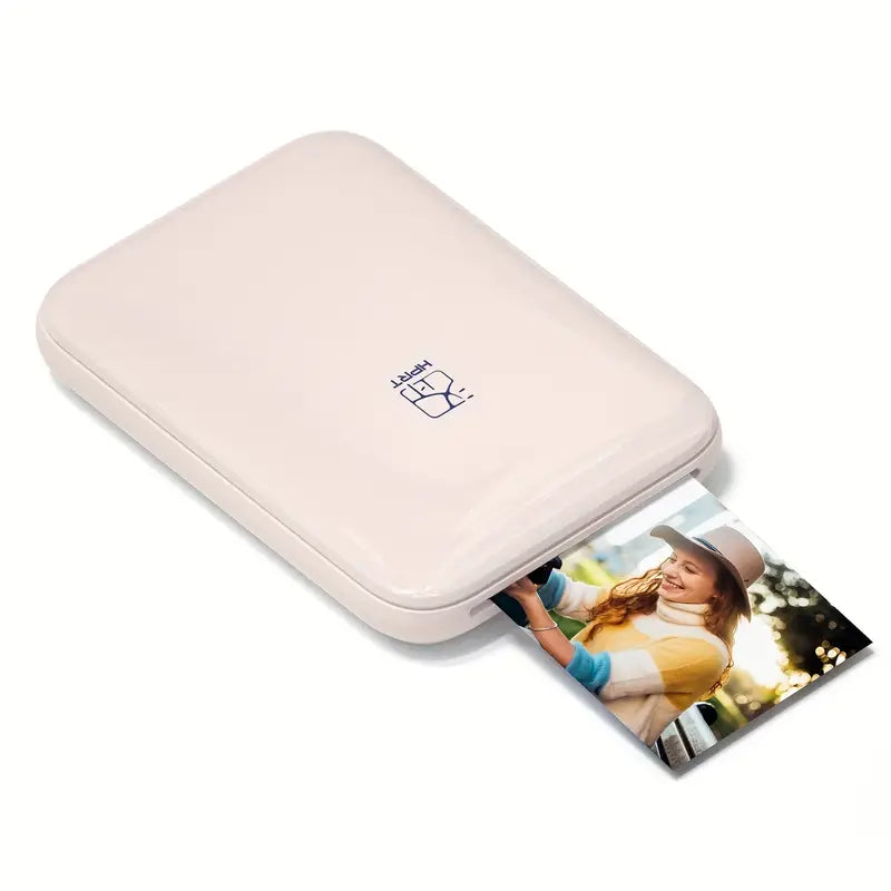1pc HPRT Mini High-Definition Portable Photo Printer, Wireless Connectivity, 303DPI Color Printing, Compatible with iOS/Android Devices, ZINK Printing Technology, Ideal for Parties/Travel, Instant Photo Printing, Pink