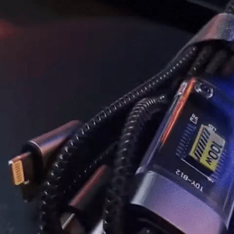 🔥3-in-1 100W Transparent Fast Charging Cable