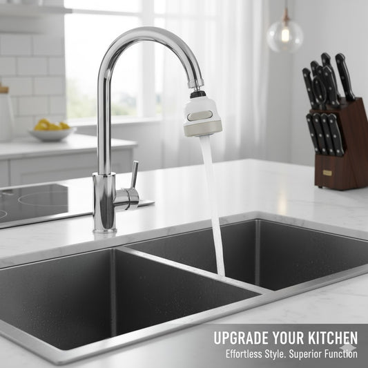 CZ 360° Rotating Faucet Aerator | 3-Mode Water-Saving Tap Sprinkler | Adjustable Kitchen & Bathroom Nozzle